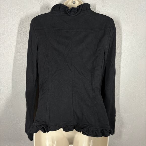 Nick & Mo Open Front Cardigan Sweater Jersey Knit Black Casual - S - Picture 3 of 4
